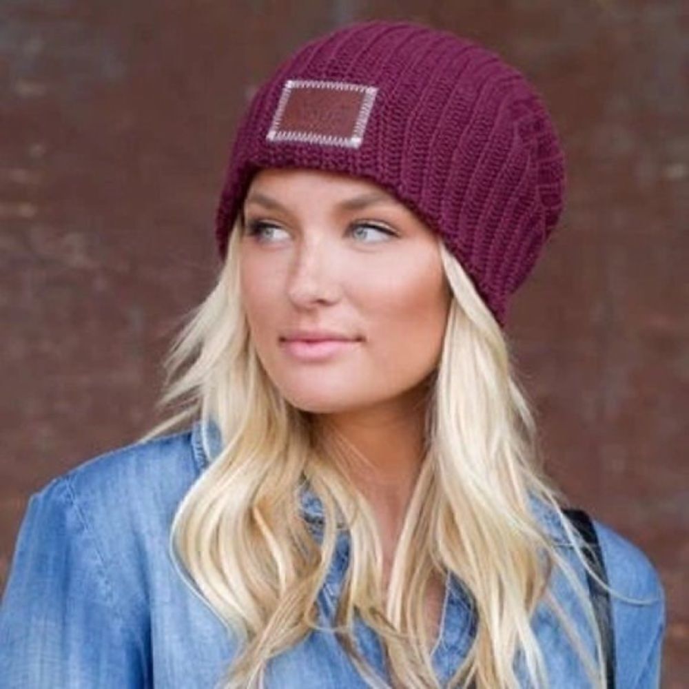 🌺3 FOR $20🌺 Love Your Melon LYM Burgundy Knit Beanie Hat